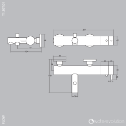 Waterevolution Flow badmengkraan met handdoucheset PVD geborsteld Gun Metal T130GME
